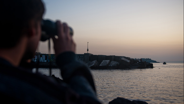 Marine conservation activists protect the seas