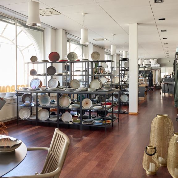 Oversiktsbilde av LUSINIs showroom i centrala Malmö. Sverige