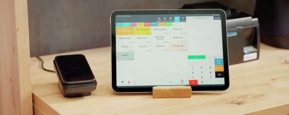 Tablet eingesetzt als Kassse.
