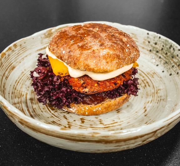 Vegansk BBQ-burger
