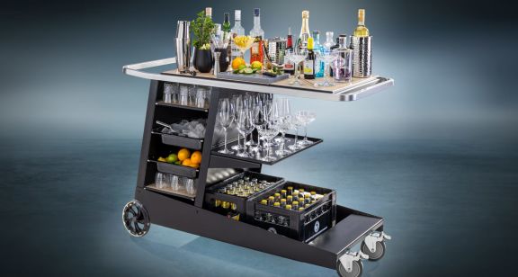 Desserte Sprinter utilisée comme bar