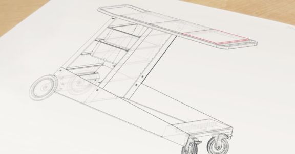 Dessin technique de la desserte Sprinter