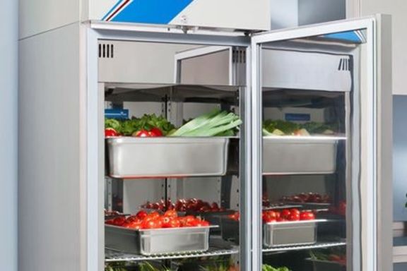 Armadio refrigerato con provviste alimentari
