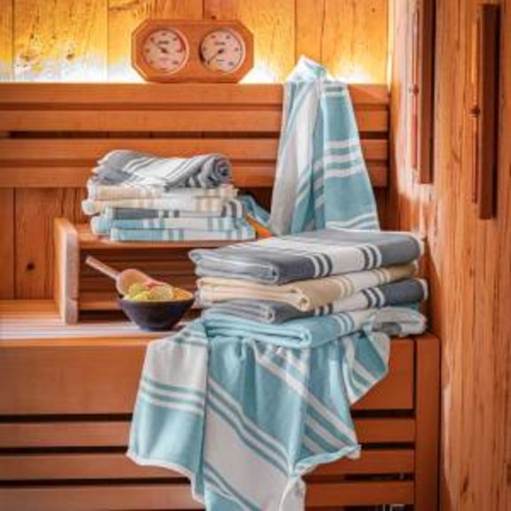 Badstofserie Thasos in een sauna