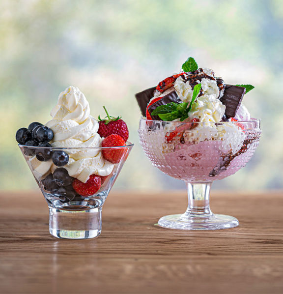 Coppe gelato in vetro per gelaterie bellissime
