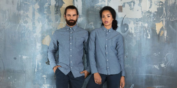 Verschillende kleding van chambray