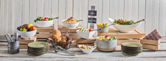 ansprechend aufgebautes Buffet von VEGA