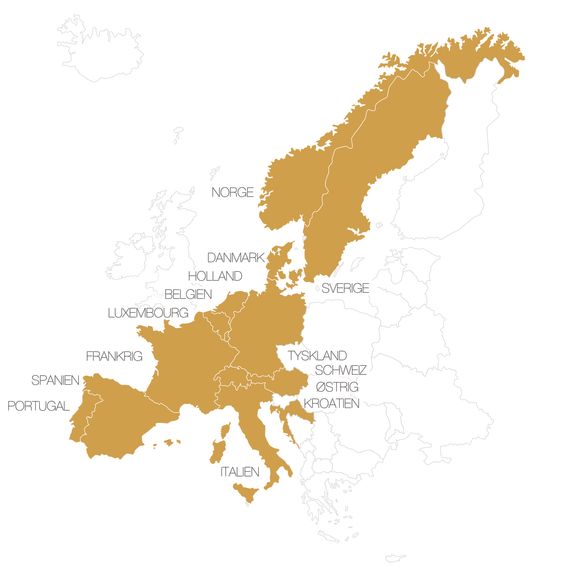 LUSINI i lande over Europa