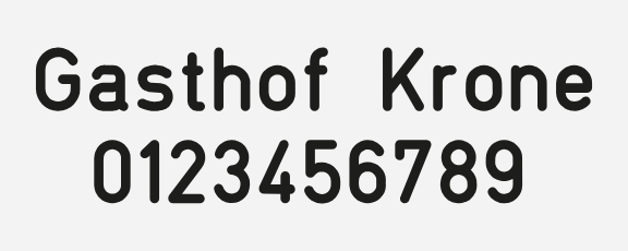 Schriftart Block