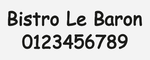 Schriftart Comic Sans
