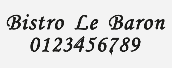 Schriftart Monotype