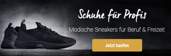 Landscape Banner für Kampagne modische Sneaker und Arbeitsschuhe