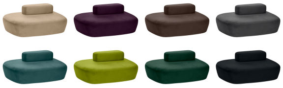 Sofa Norsk in Samtstoff in allen möglichen Farben
