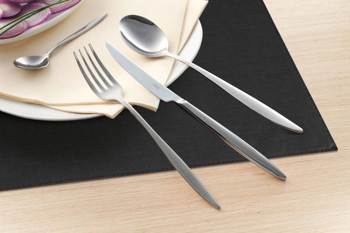 Servizio di 72 posate acciaio inox18/10 completo elegante per tavola 12  persone forchetta cucchiaio coltello