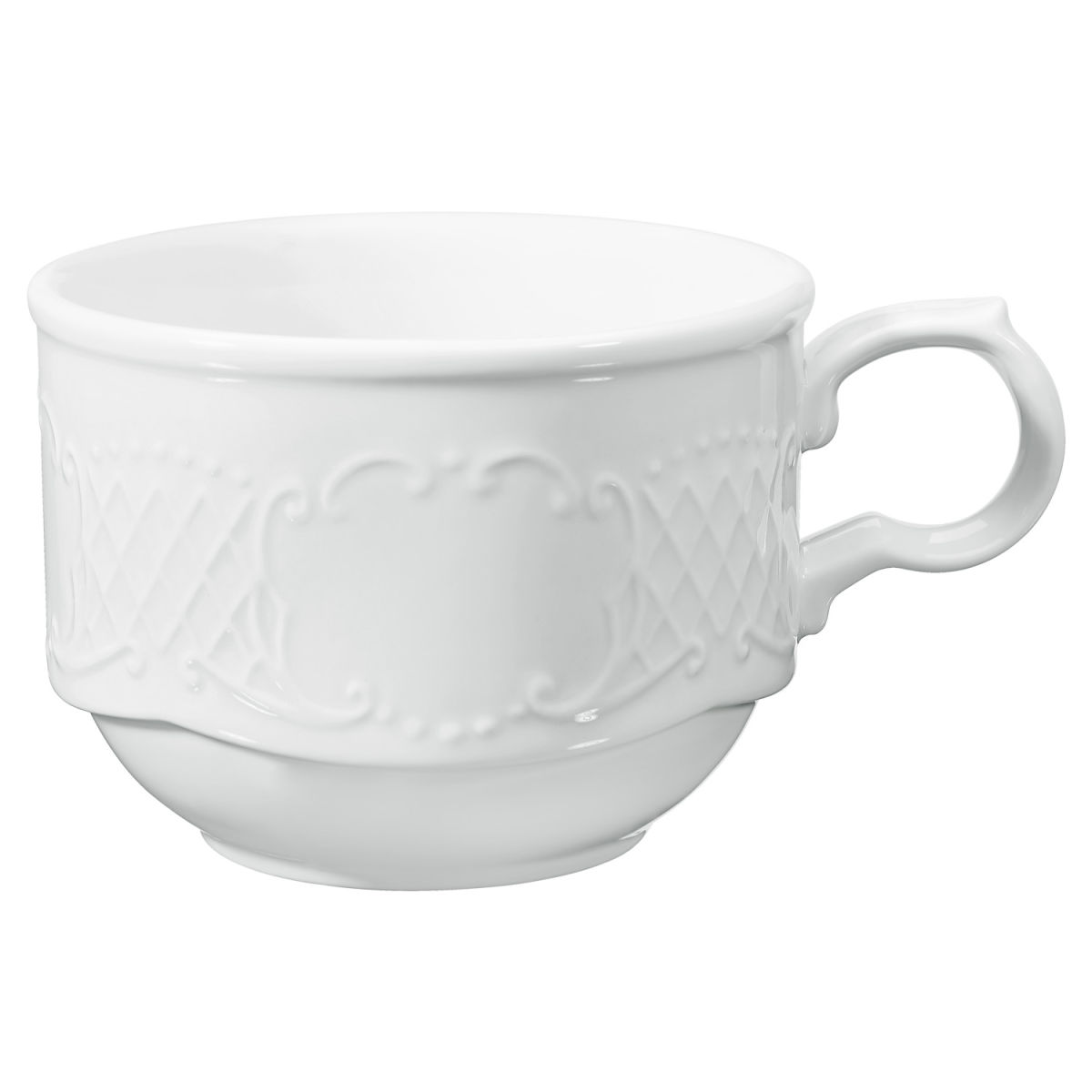 Tazza cappuccino Minuetto VEGA; 200 ml, 8.4x6 cm (ØxH); bianco; rotonda; 6 pz. / confezione