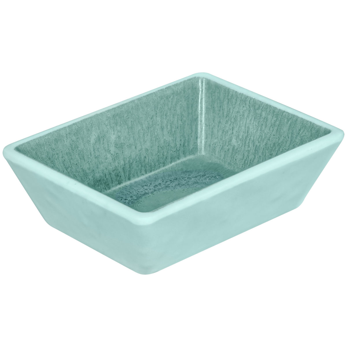 Mini ciotolina Torto rettangolare VEGA; 70 ml, 8.3x6.4x3 cm (LxLxH); turchese/blu; rettangolare; 6 pz. / Pacco