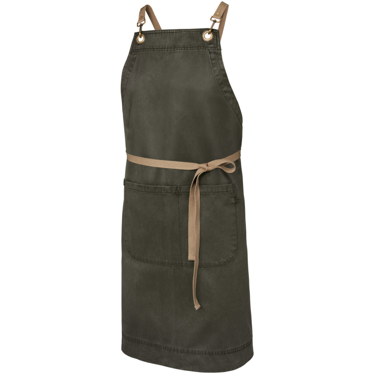 Grembiule con pettorina Ben 88x100 (LxL) JOBELINE; 88x100 cm (LxL); marrone scuro