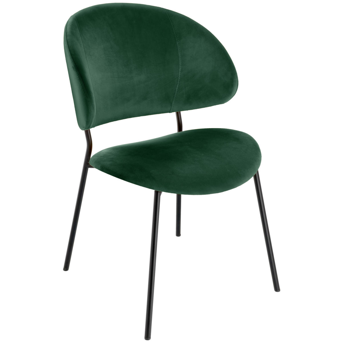 Sedia Lindo velluto VEGA; 55x65x85 cm (LxPxH); seduta abete, struttura nero