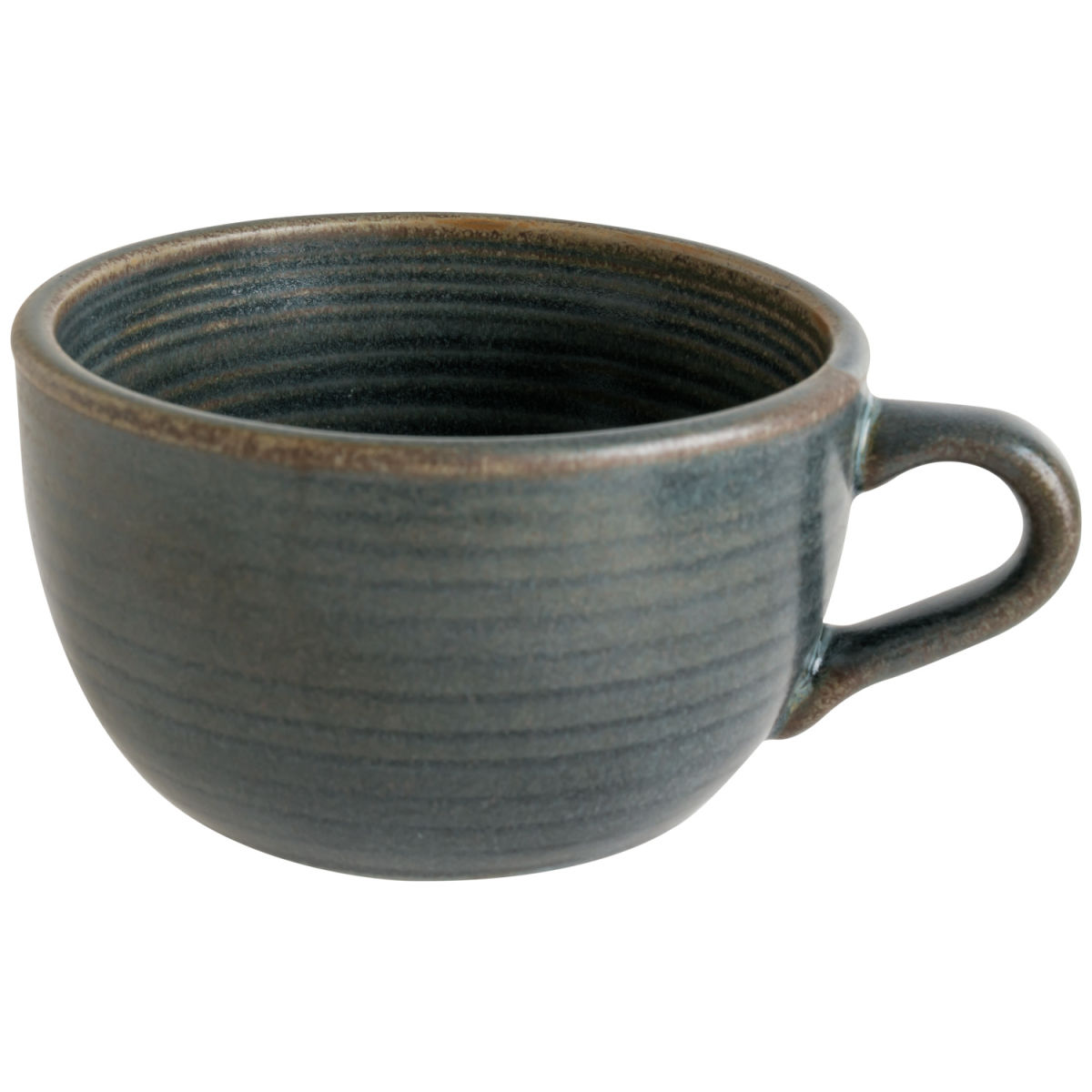 Tazza cappuccino Hornfels Ripple Bonna; 205 ml, 9.9x5.5 cm (ØxH); grigio; 6 pz. / Pacco