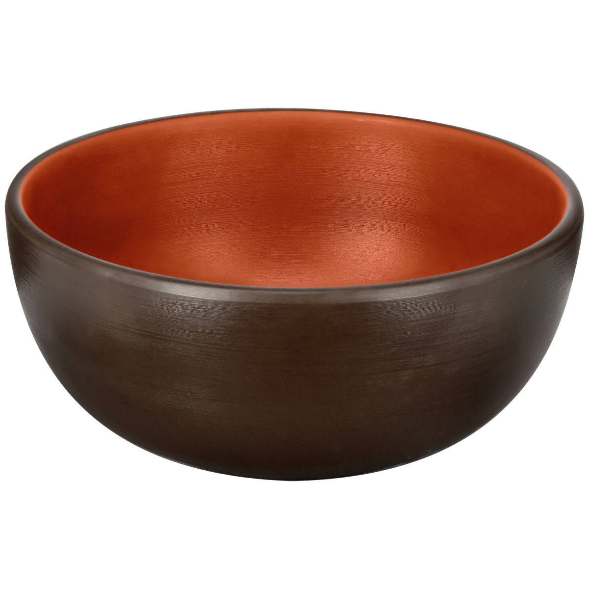 Cuenco Levana PULSIVA; 970ml, 16.5x7.5 cm (ØxAt); terracota/negro; redonda; 6 pz. / Paquete