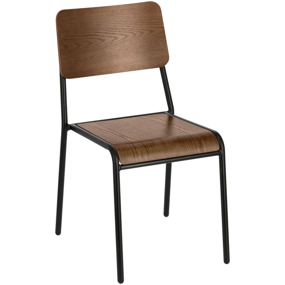 Sedia Claso VEGA; 46x56x82 cm (LxPxH); seduta marrone antico, struttura nero; 2 pz. / confezione