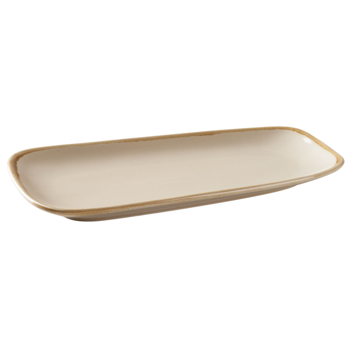 PULSIVA Servierplatte Glaze 2.0 33.5x17x4 cm (LxBxH); sand; rechteckig; 4 Stück / Pack