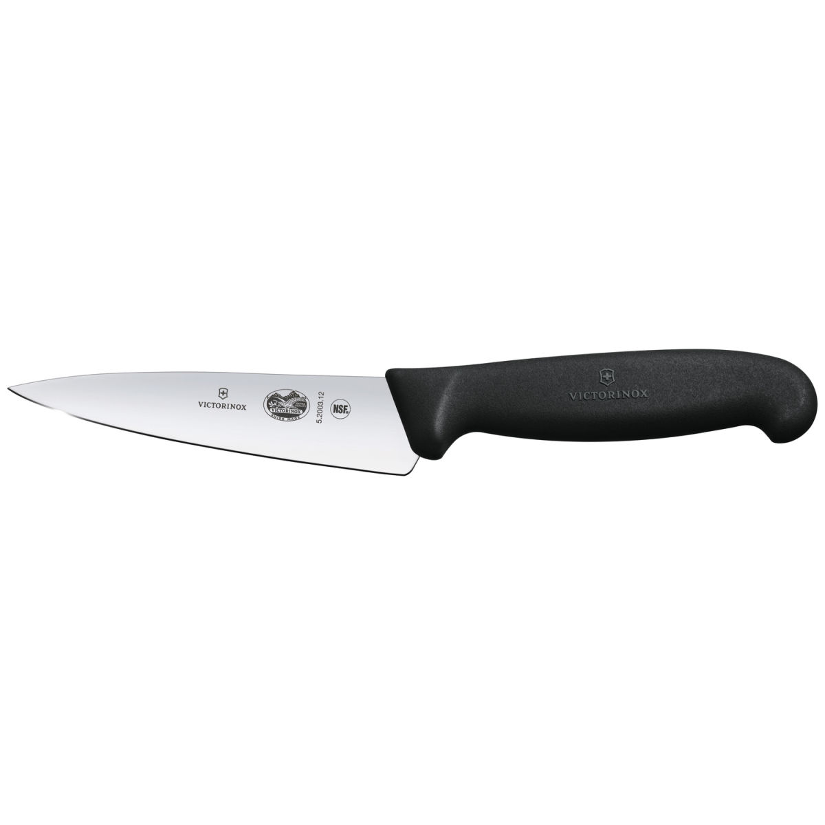 Coltello da cucina Fibrox Victorinox; lunghezza lama 12 cm, 25.3 cm (L); argento/nero