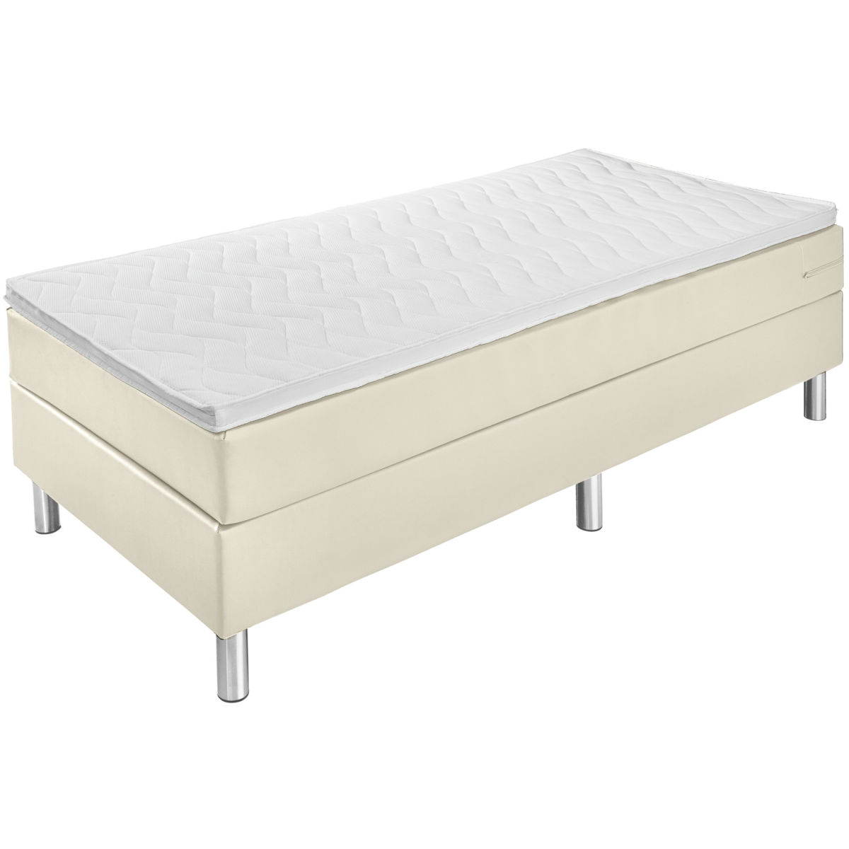 Letto per hotel Standard similpelle, senza testiera ERWIN M.; 100x200x58 cm (LxLxH); bianco perla; medio
