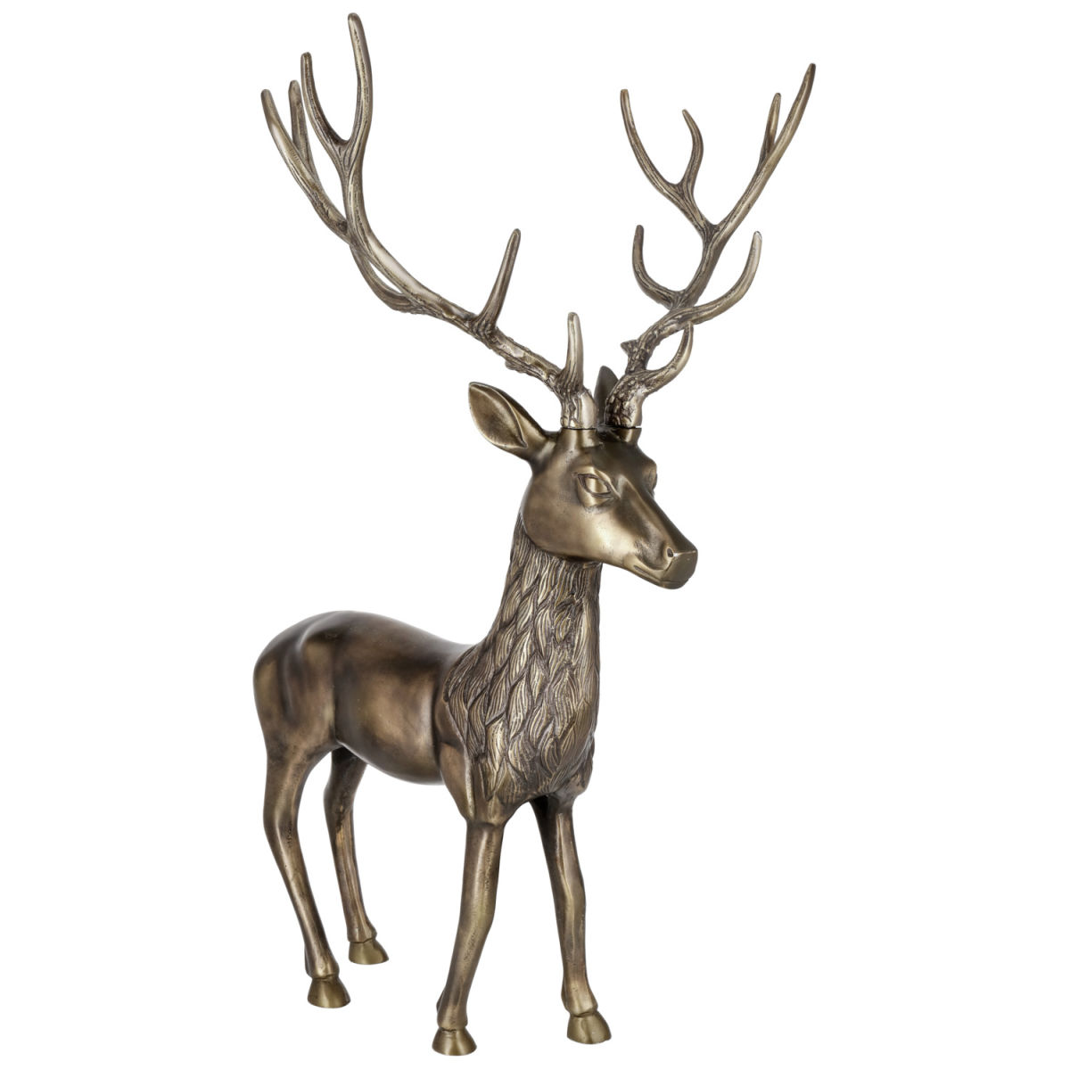 Ciervo decorativo Deer XL VEGA; 43x81.5x56 cm (AnxAtxProf); dorado