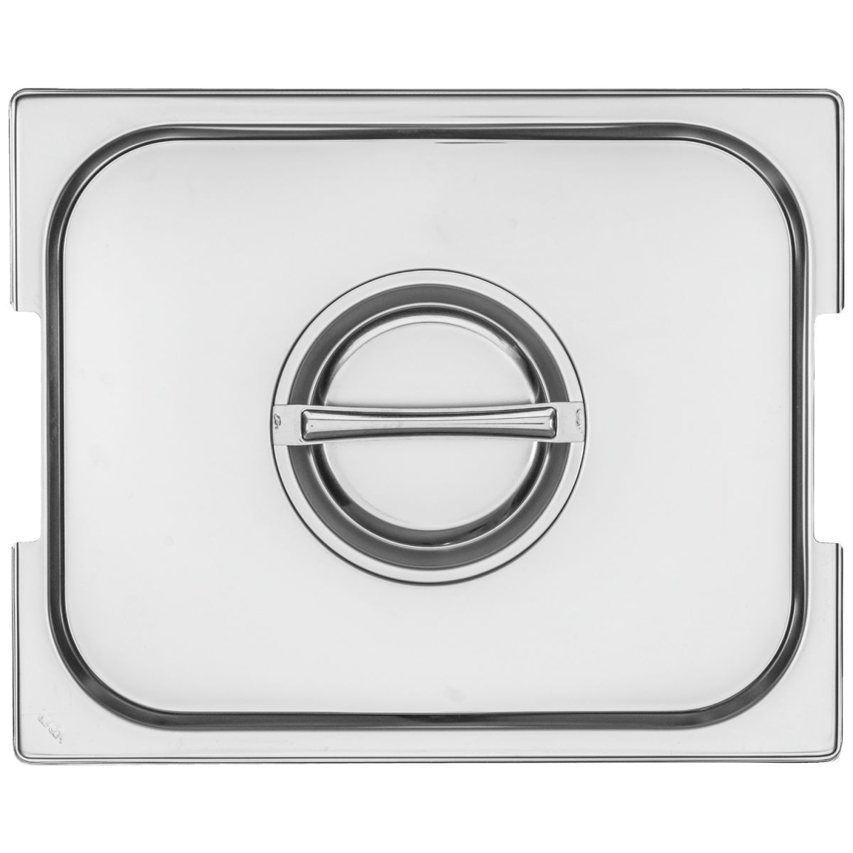 Tapadera GN Premium con corte asas 1/2 VEGA; Medida GN 1/2; plateado; rectangular