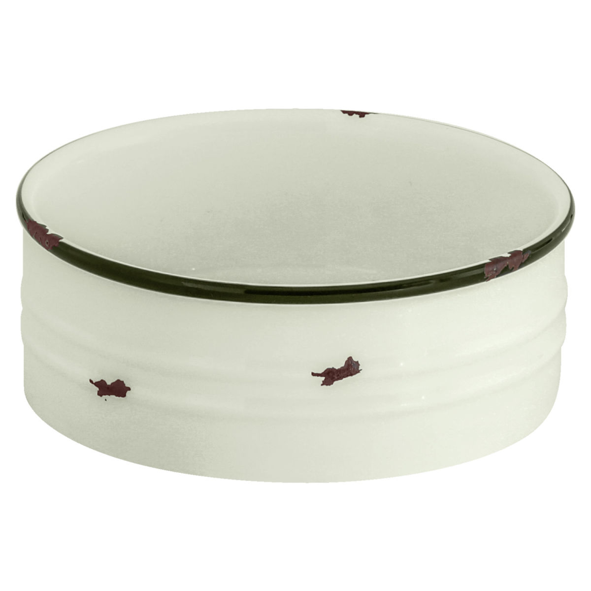 Ciotola Liron rotonda VEGA; 320ml, 12x4 cm (ØxH); bianco crema/nero; rotonda; 6 pz. / confezione