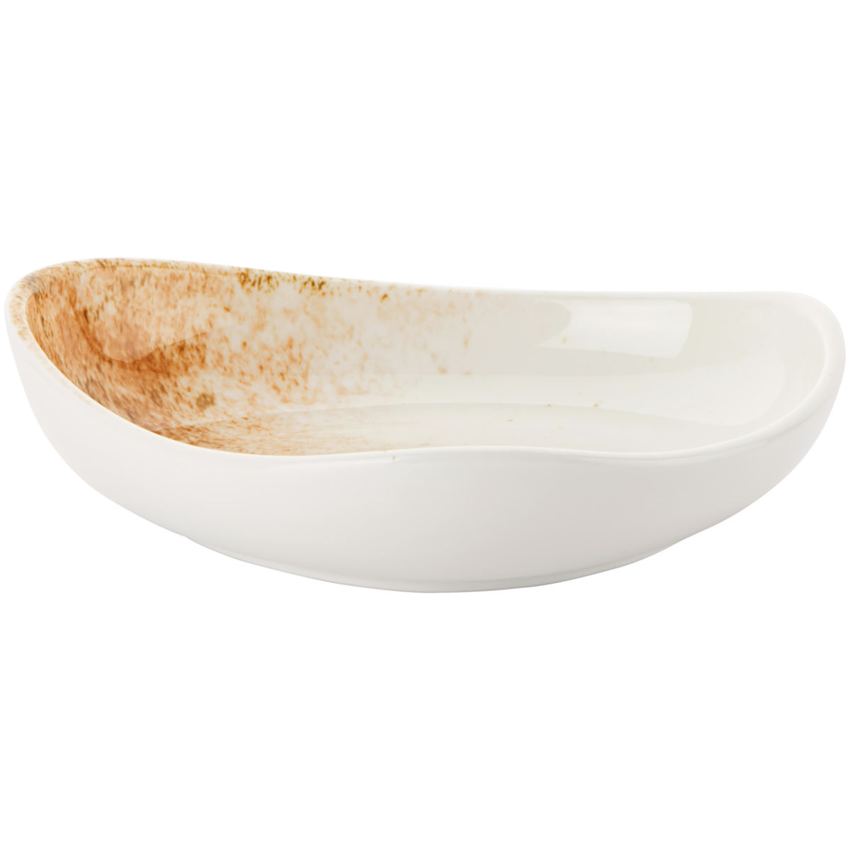 VEGA Teller Purior tief 350 ml, 18.5x17x4.9 cm (LxBxH); weiß/braun; oval; 6 Stück / Pack