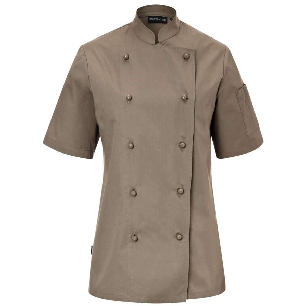 Chaqueta de cocina para mujer Milan manga corta JOBELINE; Talla 52; marrón pardo