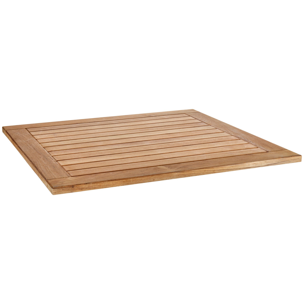 Tablero de mesa teka Luis sin marco de aluminio VEGA; 70x70x2 cm (LgxAnxAt); marrón; cuadrada