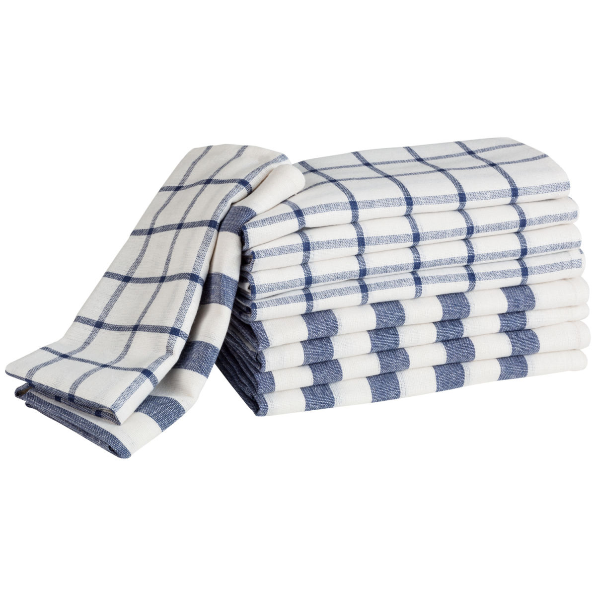 PULSIVA Geschirrtücher Oland 50x70 cm (BxL); blau/weiß; rechteckig; 10 Stück / Pack