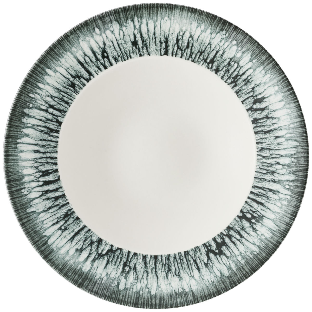 Churchill Diep bord Inked Lume met rand; 468 ml, 28 cm (&Oslash;); zwart; rond; 12 stuk / verpakking