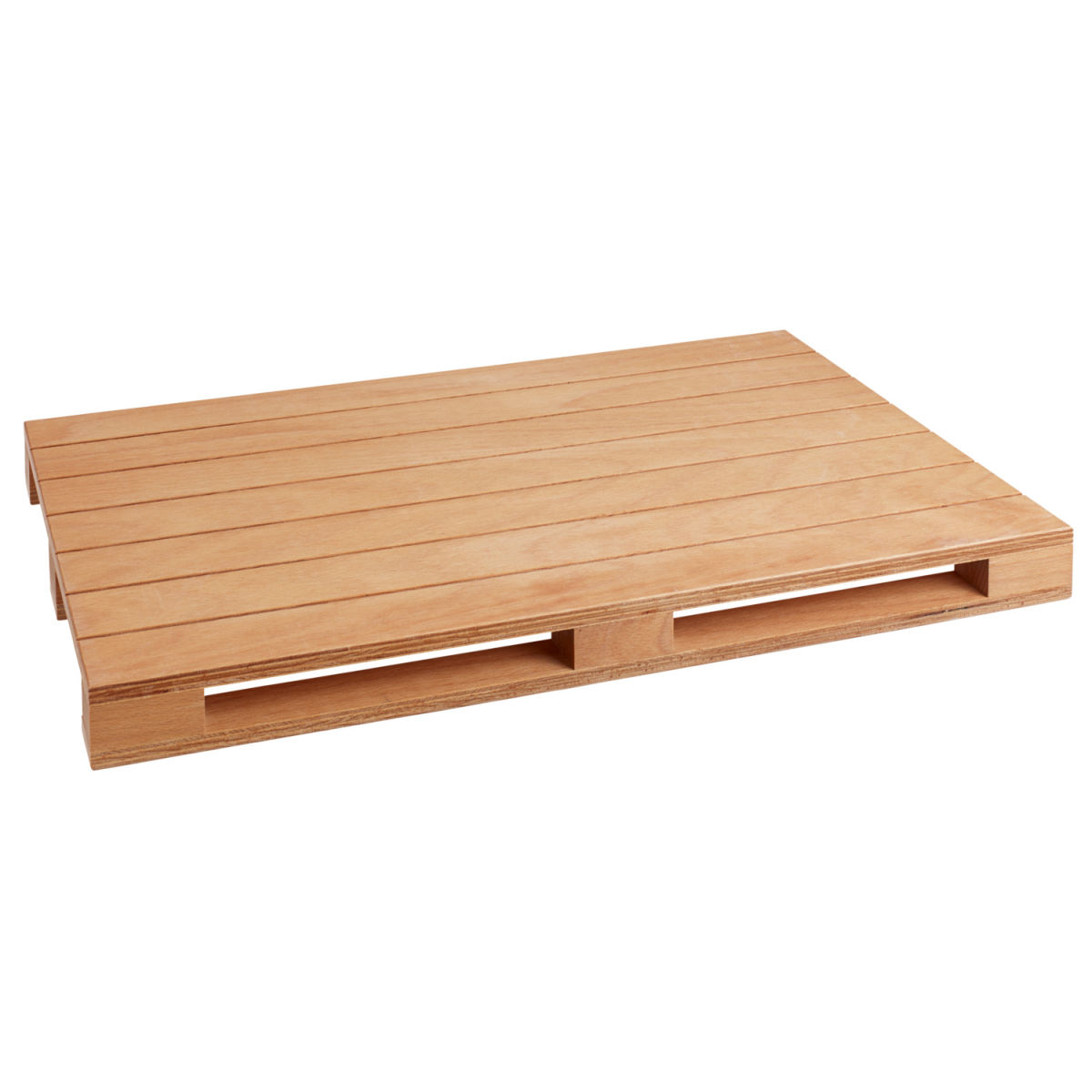 Vassoio Pallet Arawa senza piedini Gastronorm 1/1 VEGA; 53x32.5x4.7 cm (LxLxH); faggio; rettangolare