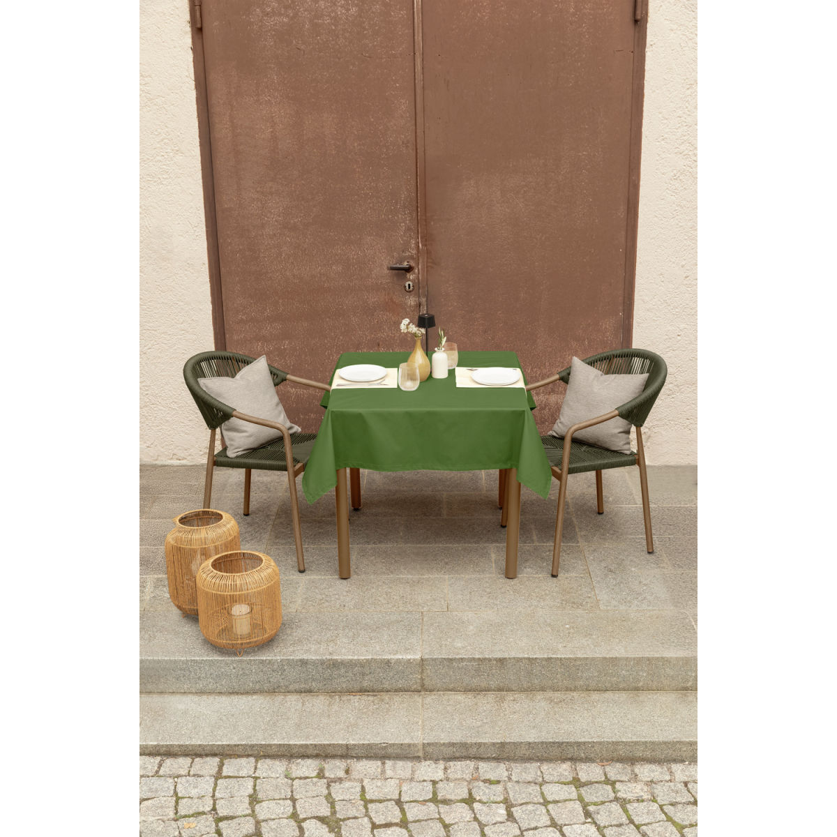 Tovaglia Lasolana ERWIN M.; 100x100 cm (LxL); verde; quadrata