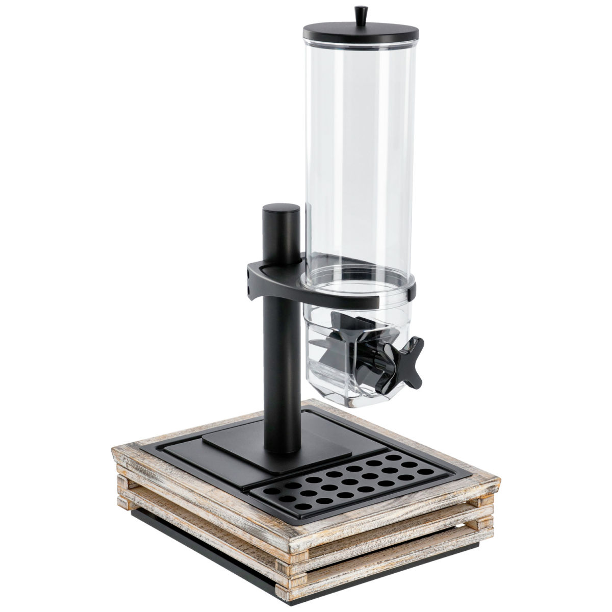 Dosatore di cereali Natchez singolo 1/2 VEGA; Misura GN 1/2, 37x31x65 cm (LxLxH); bianco vintage/trasparente/nero; rettangolare