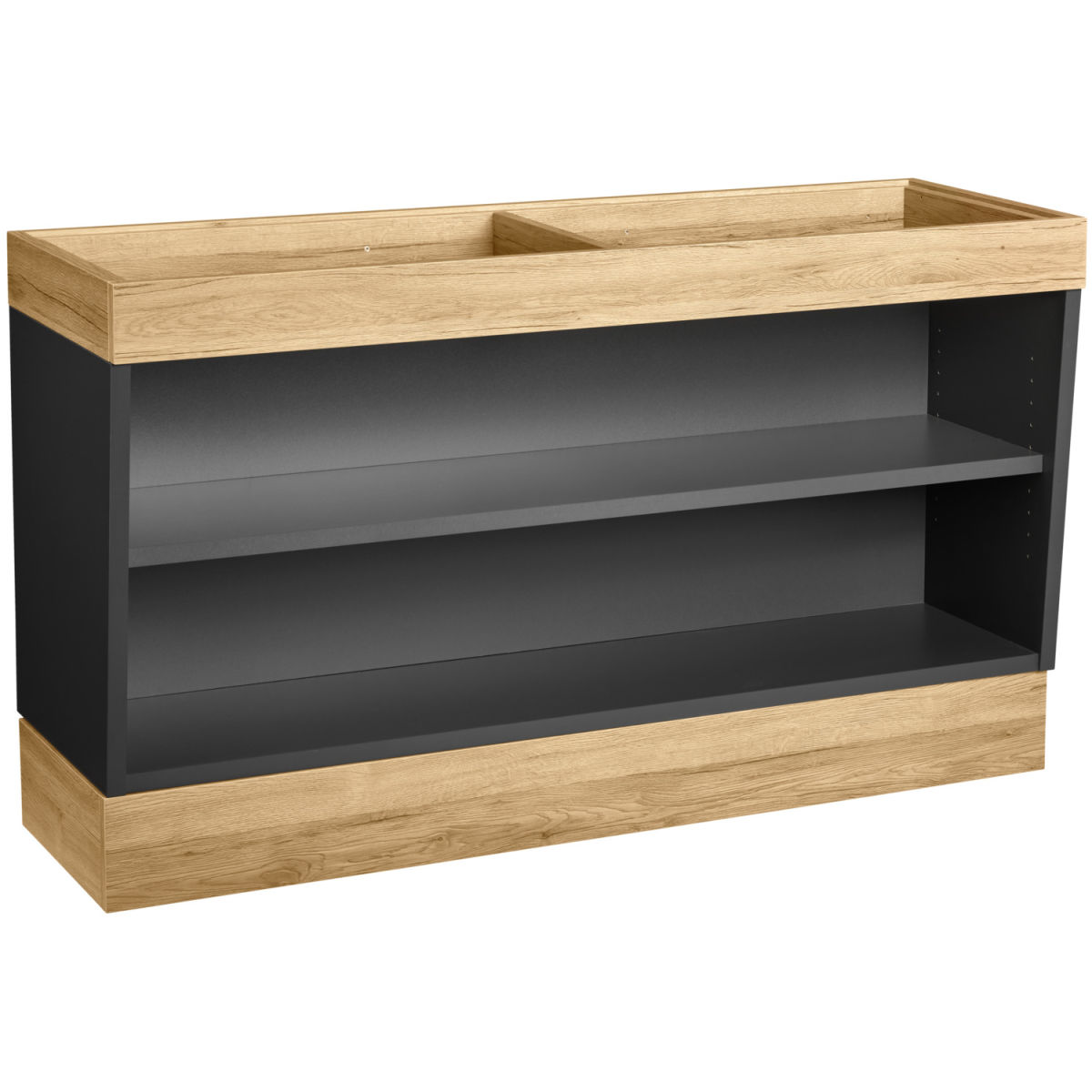 Mobile buffet Valinta Elemento a muro grande VEGA; 140x81x47.5 cm (LxHxP); antracite/quercia; rettangolare