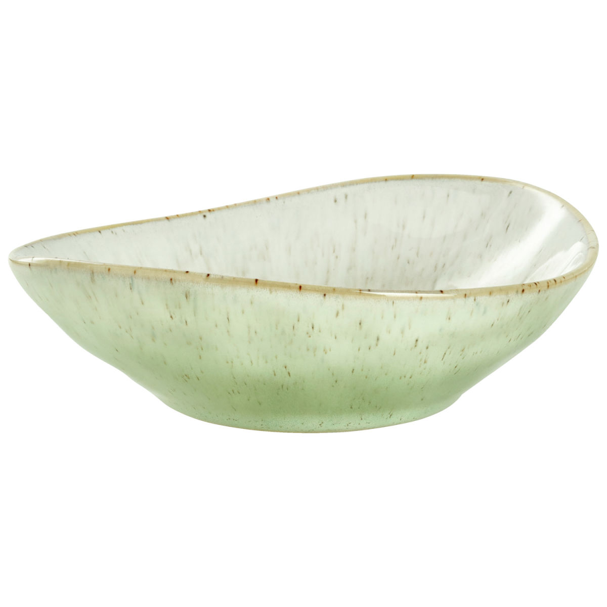 Ciotola Cascais forma organica ovale VEGA; 200ml, 15x12.5x4 cm (LxLxH); verde chiaro; 6 pz. / confezione