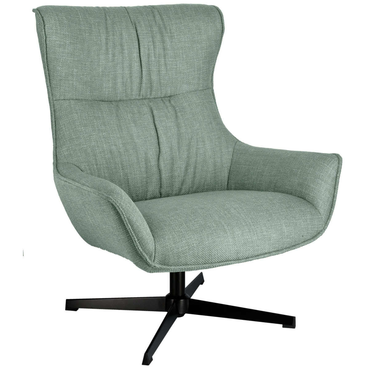 VEGA Ohrensessel Elvar 85x85x101 cm (BxTxH); Sitz graublau, Gestell schwarz