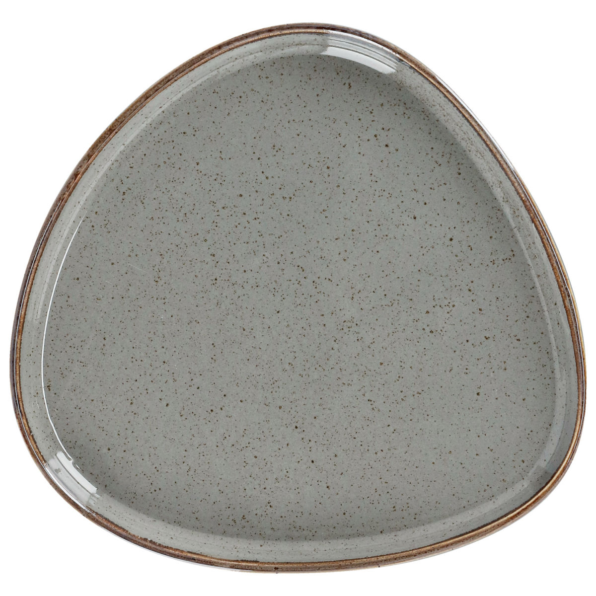 Piatto Sidina organico con bordo VEGA; 20.7x19.5x2 cm (LxLxH); grigio; organica; 6 pz. / confezione