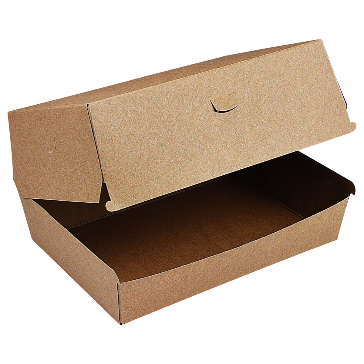 Scatola per hamburger con protezione per il grasso WIMEX; 19.5x13.5x10 cm (LxLxH); marrone; 50 pz. / confezione