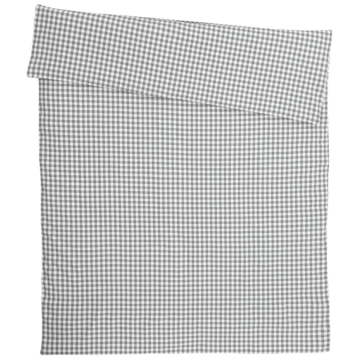 ERWIN M. Dekbedovertrekset Tux Seersucker; 135x200 cm (BxL); grijs