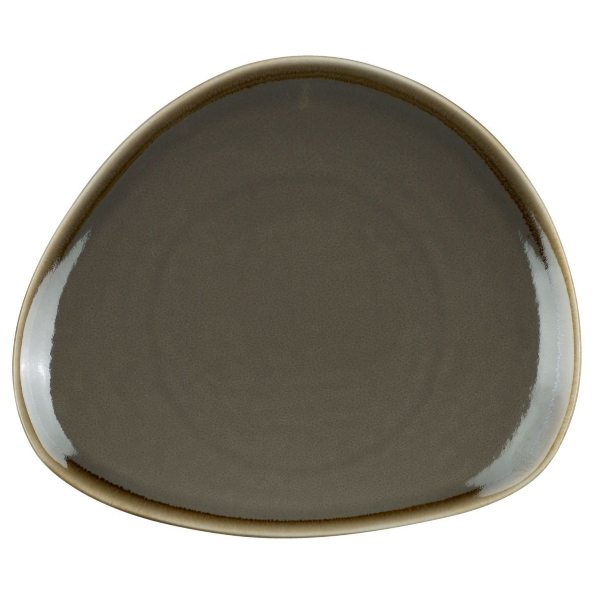 PULSIVA Plat bord Glaze 2.0 driehoekig; 22.5x19x2.5 cm (LxBxH); grijs; driehoekig; 6 stuk / verpakking
