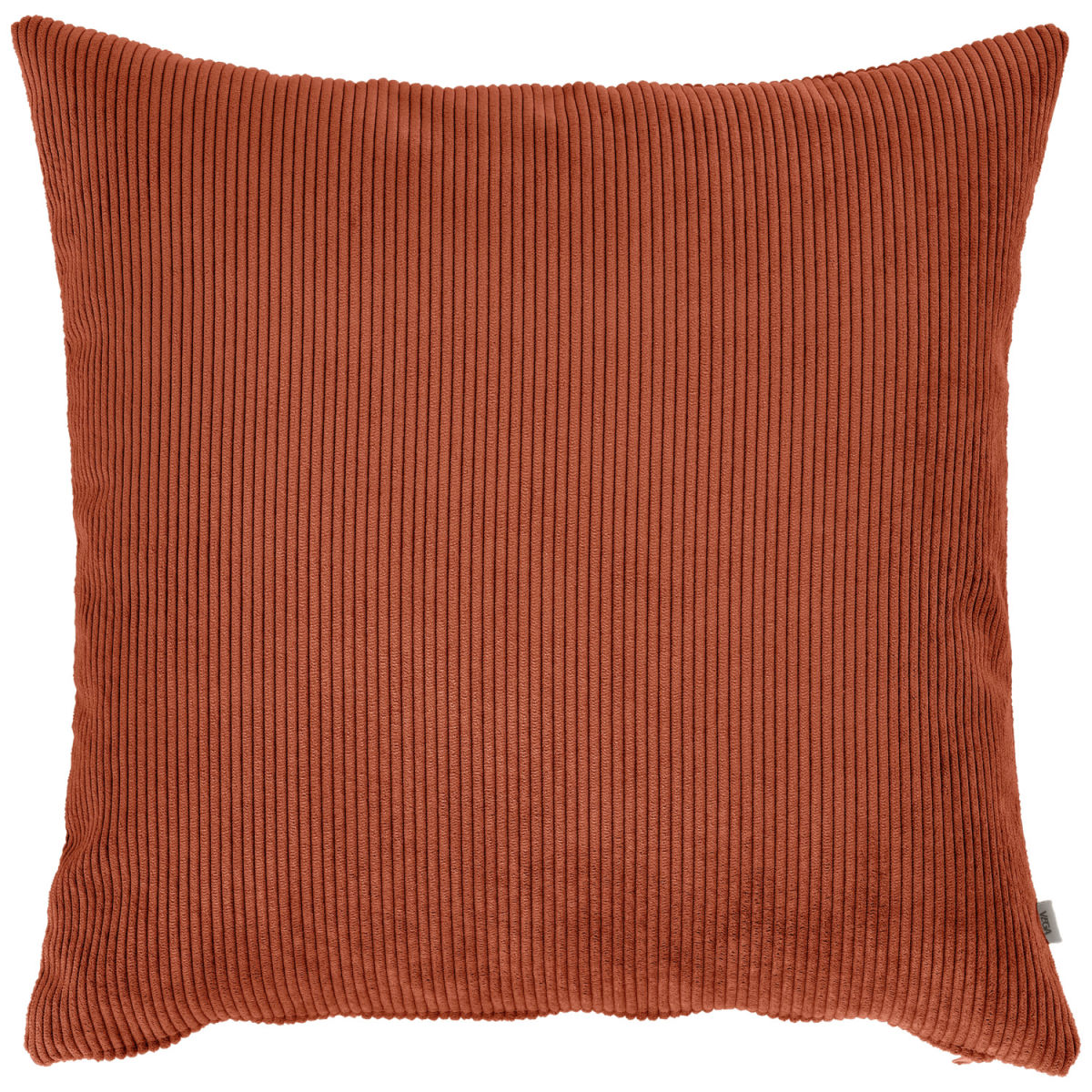 Federa cuscino Malin a coste VEGA; 40x40 cm (LxL); terracotta; quadrata
