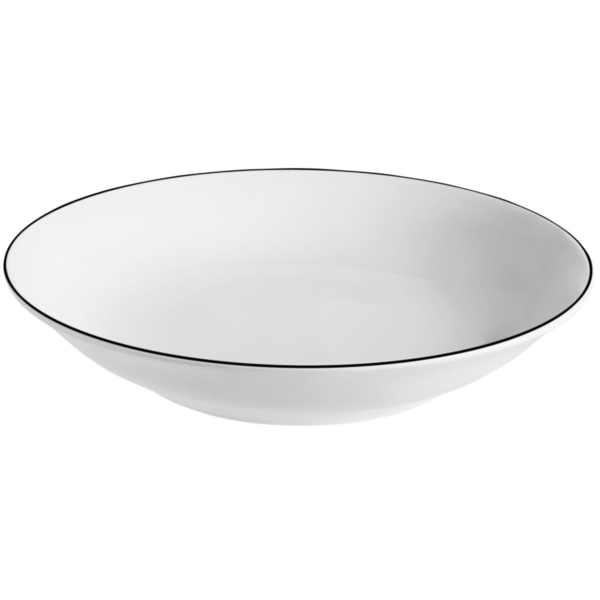 VEGA Teller Bellino tief 600 ml, 20x3.8 cm (ØxH); weiß/schwarz; rund; 6 Stück / Pack