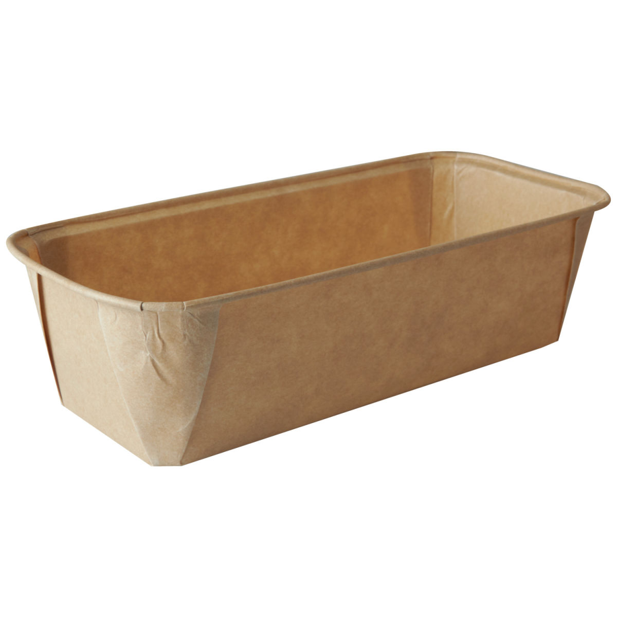 Molde Pure cuadrado PAPSTAR; 1033ml, 10.8x23x6.1 cm (LgxAnxAt); marrón; rectangular; 100 pz. / Paquete
