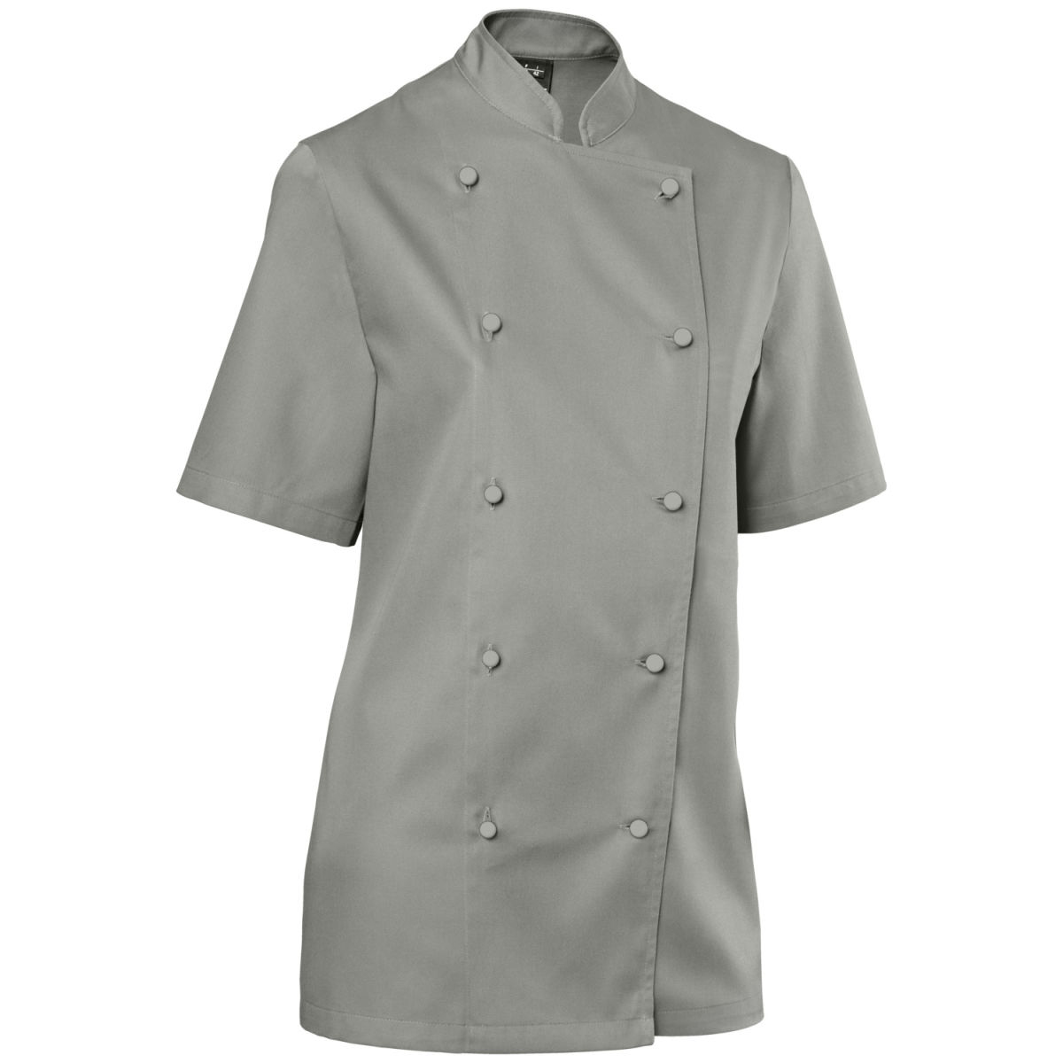 Chaqueta de cocina para mujer Paulina manga corta PULSIVA; Talla 40; gris claro